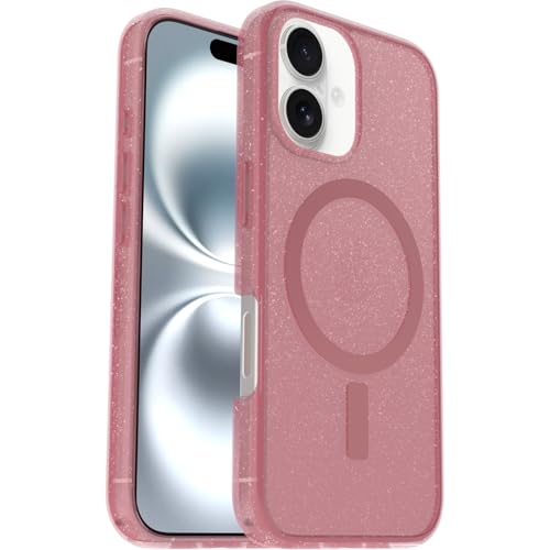OtterBox Symmetry Clear MagSafe Hülle für iPhone 16, Rosa – Ansicht 1