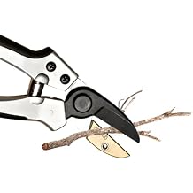 Anvil Pruning Shears for Gardening - 7.75 Heavy Duty Branch Cutter Garden Shears with Rubber Grips for Dry Stems or Small Wood Branches - Hand Pruners for Gardening Tools by Kings County Tools