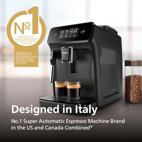 Philips 1200 Series Fully Automatic Espresso Machine, Classic Milk Frother, 2 Coffee Varieties, Intuitive Touch Display, 100% Ceramic Grinder, AquaClean Filter, Aroma Seal, Black (EP1220/04) by Philips - Image 7