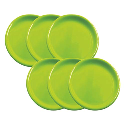 Wonder Plasticware Plastic Round Plates Big Set of 6
