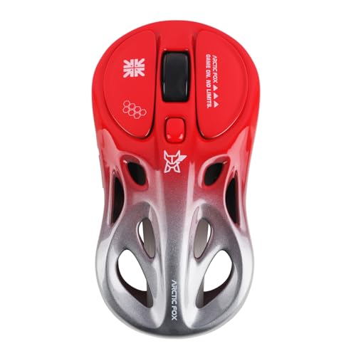 Image of Arctic Fox Alien-X Gaming Wireless Mouse, Tri-Mode (2.4G /Bluetooth /Wired), 4800 DPI, 1000Hz Ergonomic Hollow RGB Rechargeable Type-C for Mac /Laptop /iPad /Office (Red)