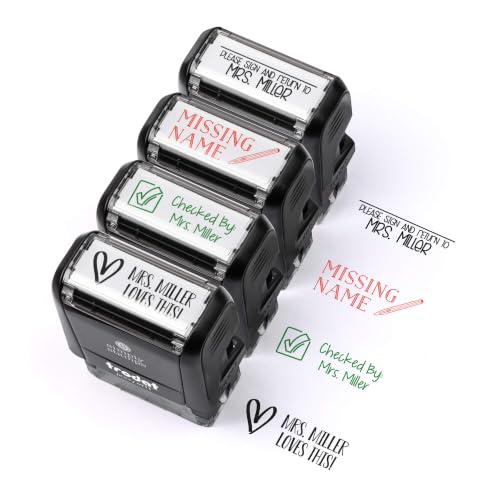 Custom Teacher Stamp Set 4-Pack