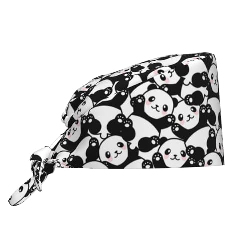 Image of Surgical Caps Men Women, Scrub Cap with Sweatband Adjustable | Tie Back Nurse Cap, Nursing Breathable Working Hat, Scrub Cap, Medical Hats