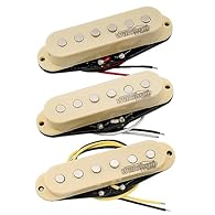 Fits for Strat style electric guitar, neck/middle/bridge position Neck and middles are 50mm pole spacing, bridge is 52mm pole spacing,classic staggered polepiece design Magnet: Ceramic ; Resistance: 5.75K (Neck , Middle)/ 6.4(Bridge) Vintage tone sin...