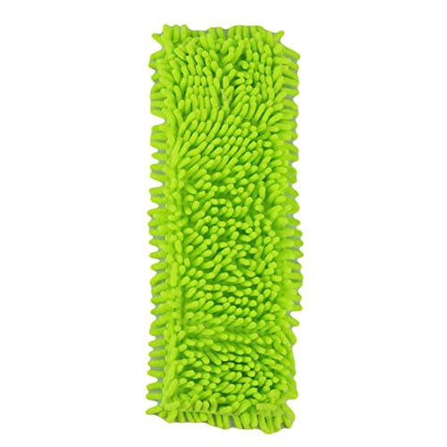 JUNYY Durable Washable Microfiber Chenille Flat Mop Replacement Head For Floor Cleaning Creative Flip Mop Refills Cloth(Green)
