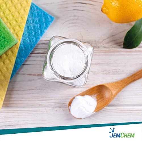 JemChem Sodium Bicarbonate Food Grade 5Kg Bucket Bicarbonate of Soda / Baking Soda (E500 Pharmaceutical/FCC Food Grade 100% Pure Fine Powder)