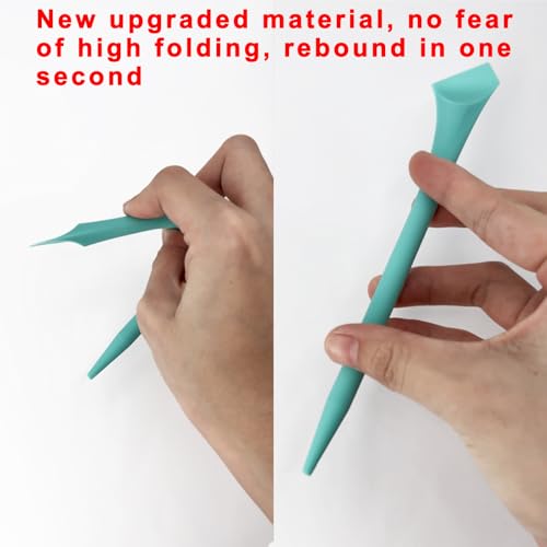 JAJADO 5 Packs Chalk Paste Squeegee Paint Stir Sticks, Silk Printing Squeegees for Paint, Mini Squeegee Self Adhesive Stencils Screen Printing Tools for Transfers Chalk Paste or Ink