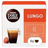 NESCAFÉ DOLCE GUSTO Lungo Caffè, 6 Confezioni da 16 Capsule (96 Capsule Compatibili Nescafé Dolce Gusto)