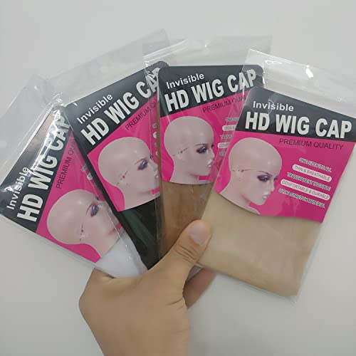 Zihan Hd Wig Cap 4 Pcs Black Wig Caps For Women Upgraded Invisible Stocking Caps For Wigs-Black Wig Cap #TOP5