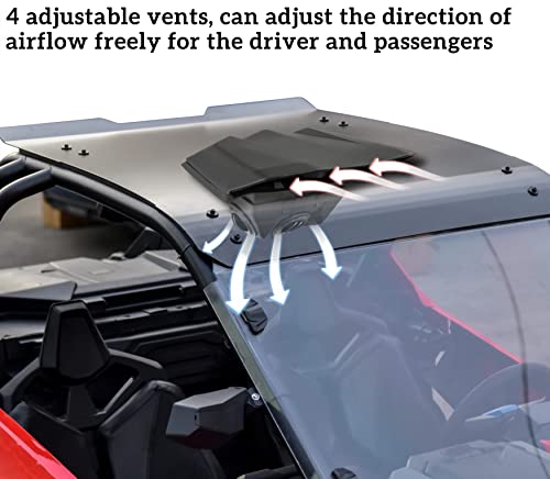 Sautvs Flat Aluminum Roof Ram Air Kit For Polaris Rzr Xp/ Xp4 1000 2014-2023, Rzr Pro Xp 2020-2023 And Can-Am Maverick X3, Maverick Trail, Maverick Sport Accessories (Replace #715005279, 1Pcs) #TOP2