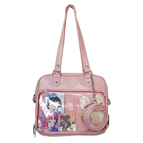 Sac à bandoulière avec fenêtre transparente et petit pendentif