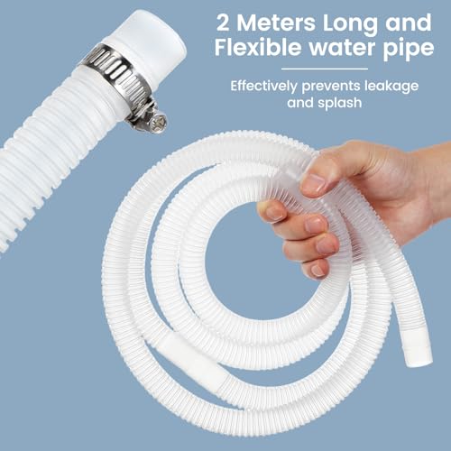 Kisangel 1 Set Stainless Steel Air Conditioner Drip Pan, Ac Drain Pan with 6.6 Foot Drain Hose for Home Use Water Outlet External Unit by Kisangel - Used condition - Image 5