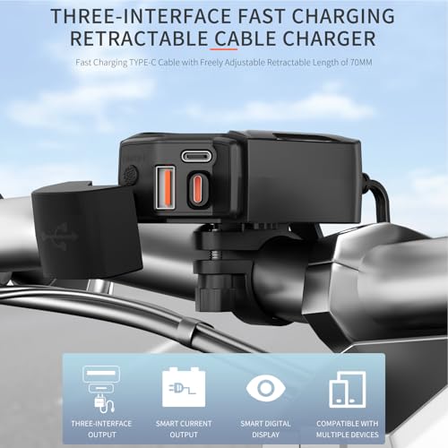 Puerto de carga USB para motocicleta que soluciona batería baja 4