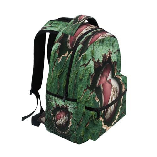 Broken Rugby American Football Backpack for School Boys Girls Adults Kids Bookbag Laptop Bag 18L2