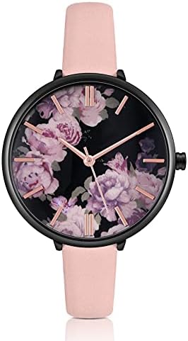 KIMOMT Womens Watches Leather Quartz Watch Waterproof Fashion Wristwatch for Women Ladies Girls