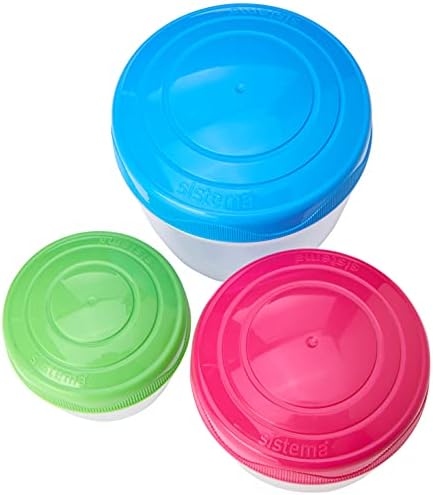 Sistema Snack'N'Nest Pojemniki na Żywność, Wielokolorowy, 150 ml, 305 ml, 520 ml