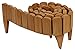 Woodside Log Roll Wooden Border Fence - 203cm x 10cm
