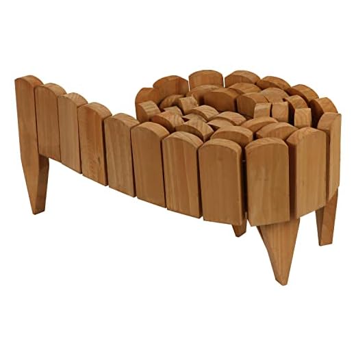 Woodside Log Roll Wooden Border Fence - 203cm x 10cm