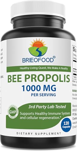 Brieofood Bee Propolis 1000mg per Serving - 120 Capsules