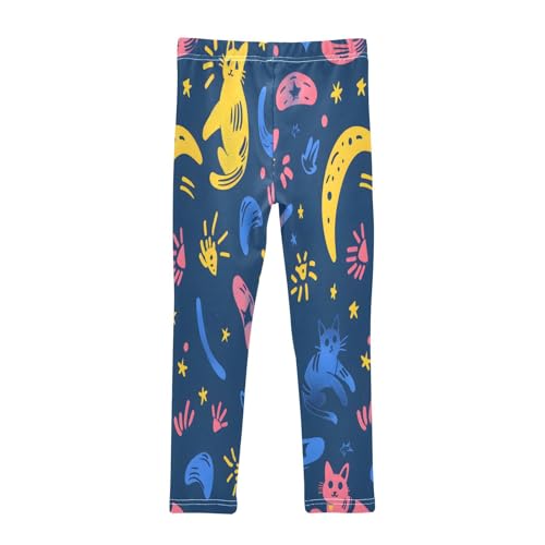 Toddler Girls Leggings Printed Yoga Pants Leggings Funny Cat for Kids2