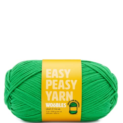 The Woobles Easy Peasy Yarn, Crochet & Knitting Yarn For Beginners With Easy-To-See Stitches - Yarn For Crocheting - Worsted Medium #4 Yarn - Cotton-Nylon Blend #TOP6