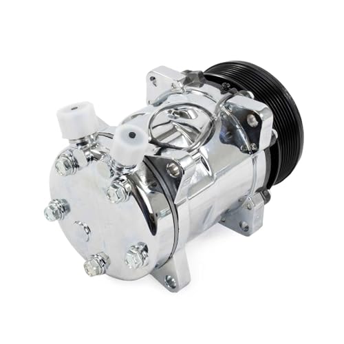 TSP Chrome Sanden 508 Style Serpentine A/C Compressor HC5001C
