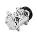 Top Street Performance HC5002C A/C Compressor with Black Clutch (Chromed Serpentine-Belt Sanden 508 R134A Type)