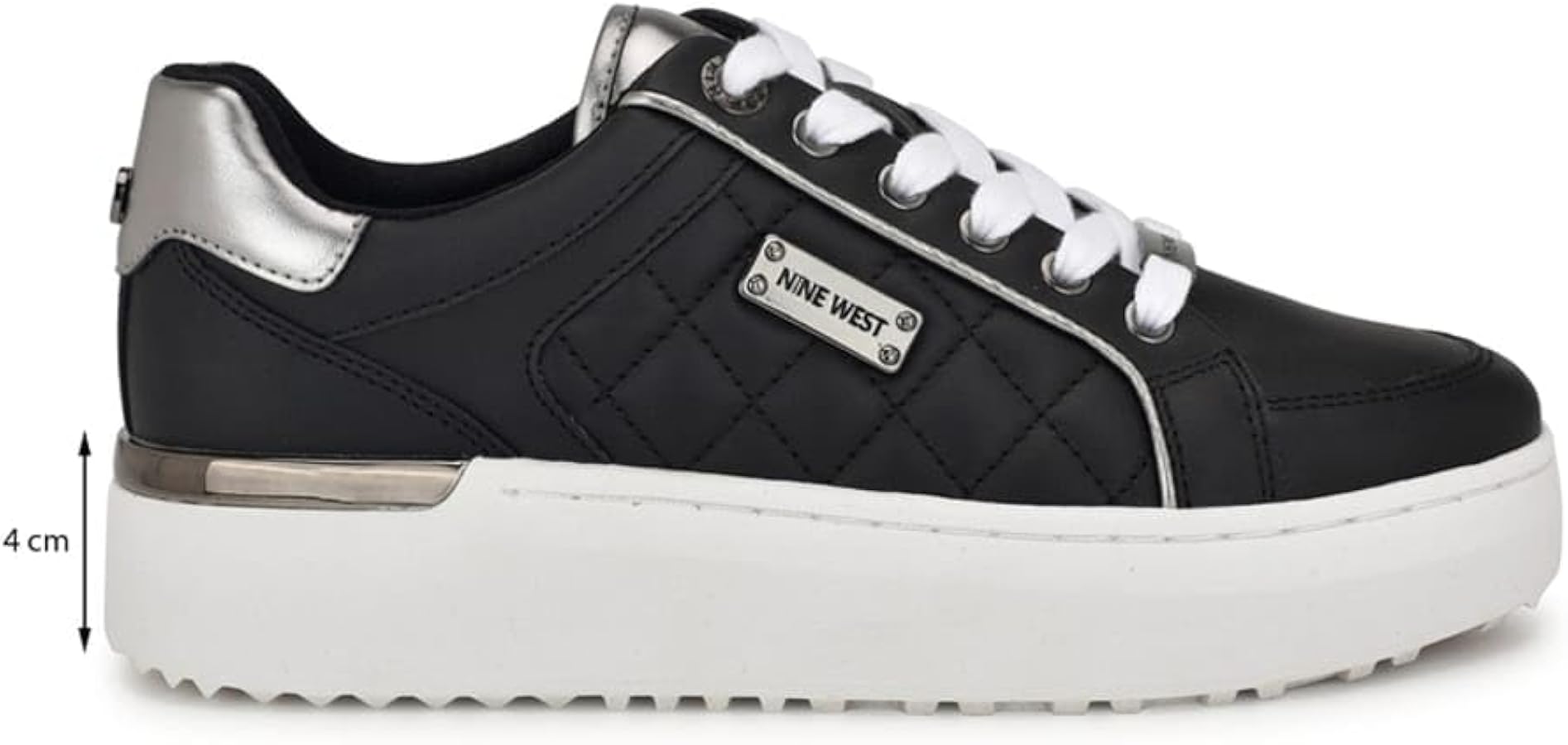 Nine West Women's Bask Sneakers, Golden White 142, 37 EU