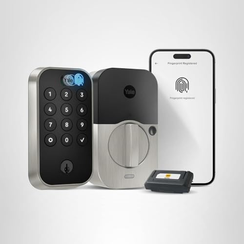 Yale Security Assure Lock 2 Touch Deadbolt, Satin Nickel Keyed Smart Entry Door Lock with Wi-Fi Connected Keypad and Fingerprint Scanner for Code Entry and Remote Access, YRD410-F-WF1-619 thumbnail 10
