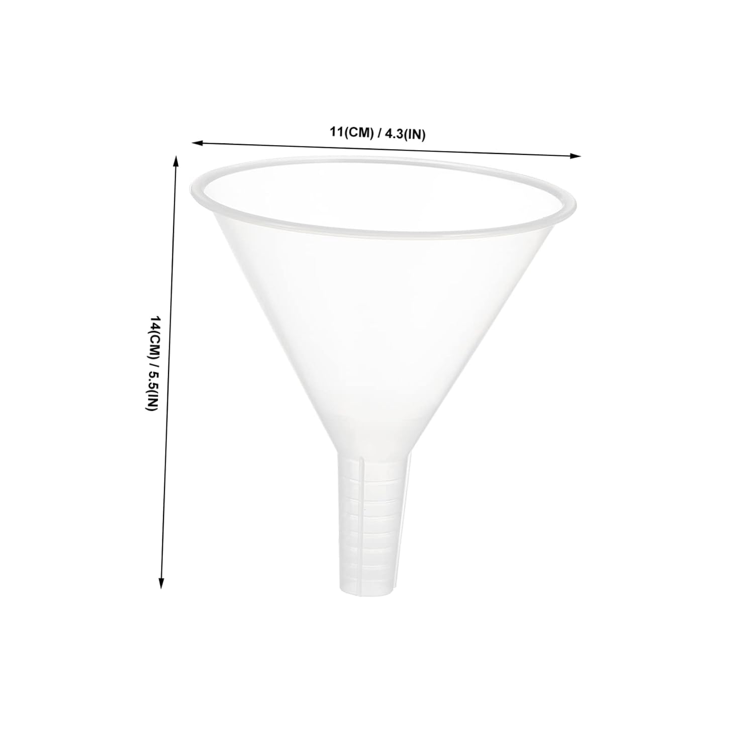 Gatuida 10pcs Liquid Transfer Funnel Plastic Lab Funnel for Easy Liquid Filling Kitchen Use and Experimentation and Easy to Clean