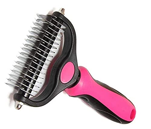Pet Grooming Brush for Dogs and Cats Double-sided Hair Removal Lower Hair Rake Comb Super Wide,Deshedding Brush for Large Dogs to Small Dogs