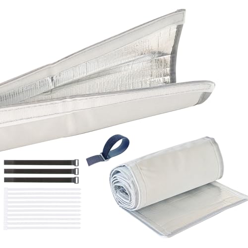 3 Layers Pipe Insulation Cover, HVAC Copper Pipe Cover 600D Oxford AC Air Conditioner Line Pipe Insulation Covers Insulation with 4 Nylon Straps (Gray)