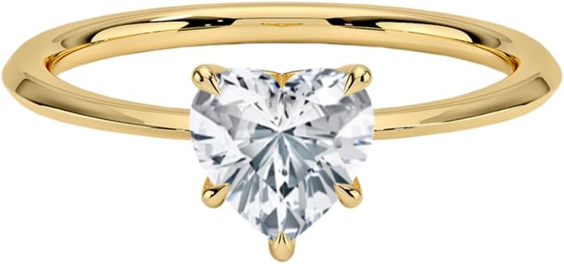 1-3 CT Engagement Ring for Women Solitaire Moissanite Diamond Anniversary Promise Gifts Her 925 Silver 10K/14K/18K Solid Gold Bridal Wedding Ring