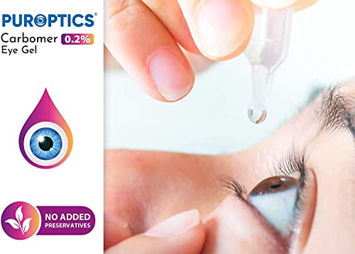 Puroptics Carbomer Eye Gel 0.2% In Single Dose Units, Protects The Cornea Against The Drying Out, Quick Acute Aid For The Dry Eyes, 20 X 0.6 Ml Vials Preservative Free #TOP4