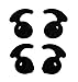 Ear Tips for Galaxy S7, Ear Buds, ALXCD 2 Pair Black Anti-slip Sport Silicone Replacement Ear Tip for Samsung Galaxy S7 S7edge S6edge, Samsung Level U Bluetooth Earphone [Sport] (Black 2 Pair)