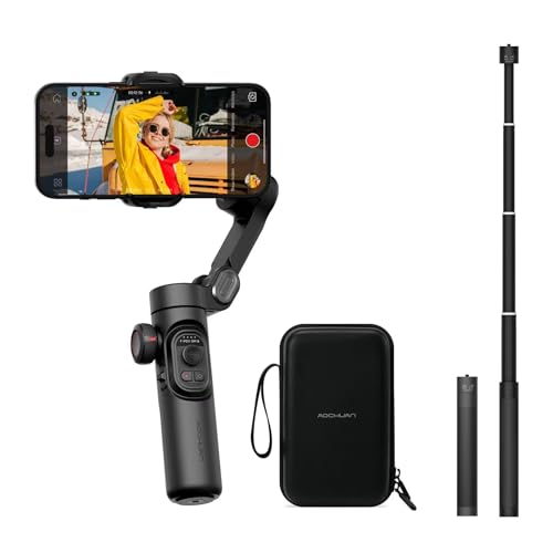 Image of AOCHUAN 3-Axis Gimbal Stabilizer for Smartphone Smart XE & B20 Storage Bag & E10 Extension Rod