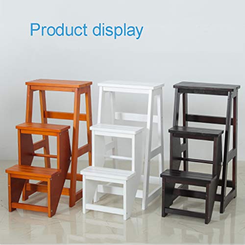 Taburete plegable de madera con 3 escalones para cocina en color verde 3