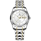 YONY Orologi da uomo di nuova moda Orologi da polso al quarzo da uomo impermeabili di lusso di marca superiore in acciaio inossidabile-980-Bianco