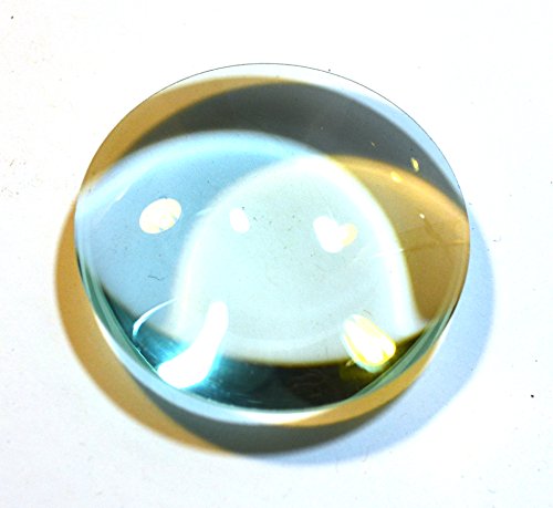 Double Convex Lens, 50Mm Focal Length, 2" (50Mm) Diameter - Spherical, Optically Worked Glass Lens - Ground Edges, Polished - Great For Physics Classrooms - Eisco Labs #TOP1