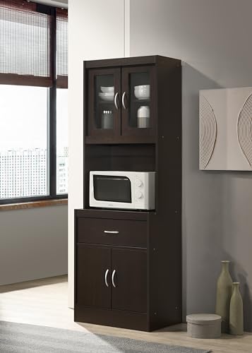 DeckUp Zeus Engineered Wood Kitchen Cabinet and Storage Unit (Dar...