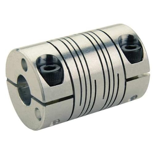 Ruland FCMR25-10-SS Couplage de faisceau de serrage en acier inoxydable, métrique, diamètre de 10 mm, diamètre de l'alésage B de 10 mm, diamètre de l'alésage de 10 mm, diamètre de 25,4 mm, longueur de 38,1 mm, couple nominal de 3,73 Nm