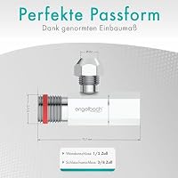 Engelbach® Universal Eckventil 1/2 Zoll selbstdichtend (2er Set) - Eckregulierventil mit Schnellverschluss - öffnet und schließt mit nur 1/4 Umdrehung - für Kalt- und Warmwasserleitungen – Ansicht 6
