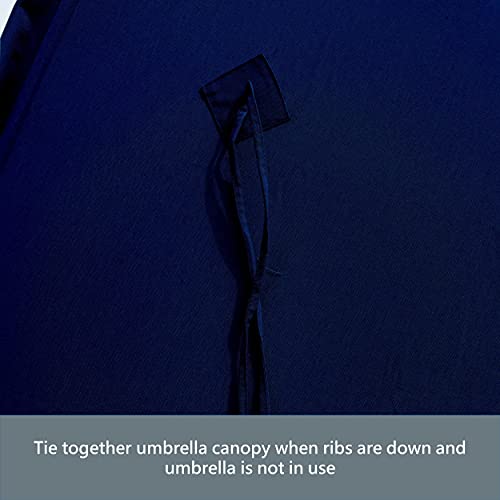 Formosa Covers 9Ft 6 Ribs Replacement Umbrella Canopy W/Fringe Valance For Outdoor Decor, Entertainment And Poolside (Canopy Only) (Navy) #TOP5
