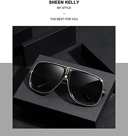 SHEEN KELLY Retro Sunglasses Men Vintage Pilot Sunglasses Women Classic Mirror Eyewear Unisex