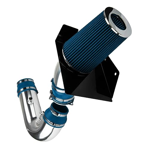 KAX 4 inch Cold Air Intake System Kit + Heat Shield Compatible with 1997-2003 F150 4.6/5.4L, 1997-2003 Expedition 4.6L, 1997-1999 F250 5.4L, Blue
