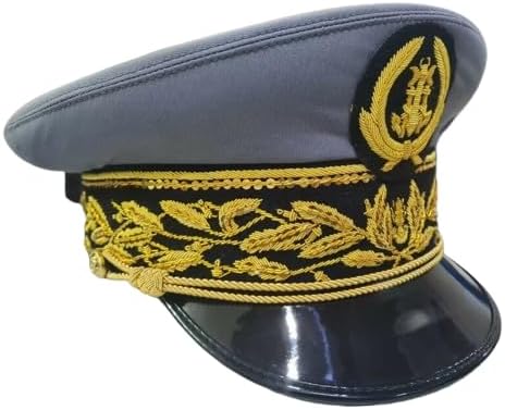 French Merchant Navy Visor Cap Reproduction Hand Embroidered