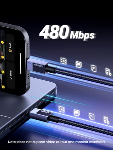 UGREEN 100W kabel USB C PD 3.0 kabel ładujący USB C do USB C 5A/20V kompatybilny z iPhone 15, M3 MacBook Pro/Air, iPad Air/Pro 2024, Galaxy S24 Ultra A55 Pixel 8a Steam Deck itp. (3M)