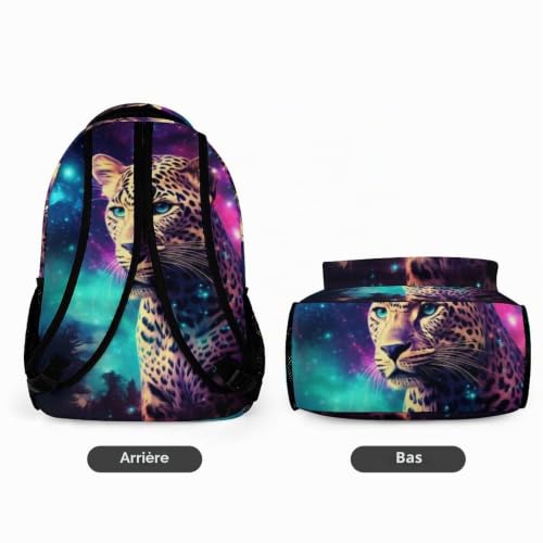 WECECE Sac À Dos Pour Enfants Cartable Guépard Garçons Primaire, Sac D'école Animal Léopard Pour Filles 6-10 Ans, Cartable Voyage Et Sacs Ecole Décontracté – vue 5