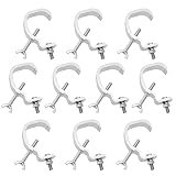 10Pack Heavy Duty Stage Lighting Clamps Hook,45 lb Load Capacity Aluminum Alloy Clamps,Fit 25-55mm O