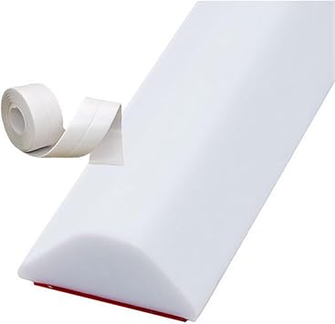 Wygwlg Bathroom Floor Seal Trim, Shower Self Adhesive Water Blocking Splash Guard Screen Seal Strip, Shower Tray Sealing Strip with Caulk Tape, for Bathroom Kitchen Countertop SinkWhite,120cm